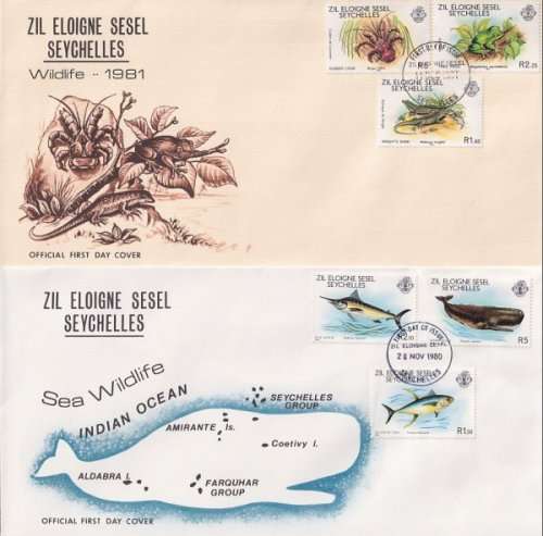 SEYCHELLES - small collection of good neat covers (9), 5 scans